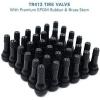 imageCKAuto 100pcs TR413 Rubber Tire Valve Stems with 50 Pcs Black Plastic Valve Stem Caps