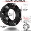 imageCKAuto 4 Pack 6x55 Hub Centric Wheel Spacers 125quot 6x1397mm Wheel Spacers 1061mm Center Bore with M12x15 Studs150 Thick  4 pack