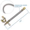 imageCKAuto 6 Pack 45 Degree 90 Degree 135 Degree Metal Valve Stem Extenders ampamp 2pcs Stainless Steel 7quot180mm Tyre Tire Valve Stem Extension ampamp 4 Pack 12quot300mm Braided Dual Tire Valve Extensions Bundle