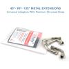imageCKAuto 6 Pack 45 Degree 90 Degree 135 Degree Metal Valve Stem Extenders ampamp 2pcs Stainless Steel 7quot180mm Tyre Tire Valve Stem Extension ampamp 4 Pack 12quot300mm Braided Dual Tire Valve Extensions Bundle