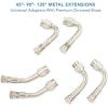 imageCKAuto 6 Pack 45 Degree 90 Degree 135 Degree Metal Valve Stem Extenders ampamp 2pcs Stainless Steel 7quot180mm Tyre Tire Valve Stem Extension ampamp 4 Pack 12quot300mm Braided Dual Tire Valve Extensions Bundle