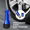 imageCKAuto TR413AC Chrome Rubber Snapin Tire Valve Stems 5 Packblue