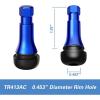 imageCKAuto TR413AC Chrome Rubber Snapin Tire Valve Stems 5 Packblue