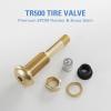 imageCKAuto TR618A Tubeless Tire Valve Stems 1875 Metal Valve Stems Climpin Brass Tire Valve Stem with Valve Stem Core for Rim 625quot 4 PackTR500
