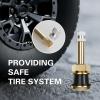 imageCKAuto TR618A Tubeless Tire Valve Stems 1875 Metal Valve Stems Climpin Brass Tire Valve Stem with Valve Stem Core for Rim 625quot 4 PackTR500