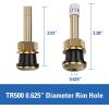 imageCKAuto TR618A Tubeless Tire Valve Stems 1875 Metal Valve Stems Climpin Brass Tire Valve Stem with Valve Stem Core for Rim 625quot 4 PackTR500