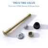imageCKAuto TR618A Tubeless Tire Valve Stems 1875 Metal Valve Stems Climpin Brass Tire Valve Stem with Valve Stem Core for Rim 625quot 4 PackTR572