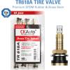imageCKAuto TR618A Tubeless Tire Valve Stems 1875 Metal Valve Stems Climpin Brass Tire Valve Stem with Valve Stem Core for Rim 625quot 4 PackTR618A