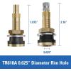 imageCKAuto TR618A Tubeless Tire Valve Stems 1875 Metal Valve Stems Climpin Brass Tire Valve Stem with Valve Stem Core for Rim 625quot 4 PackTR618A