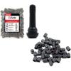 imageCKAuto 100pcs TR414 Rubber Tire Valve Stems with 50 Pcs Black Plastic Valve Stem Caps