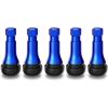imageCKAuto TR413AC Chrome Rubber Snapin Tire Valve Stems 5 Packblue