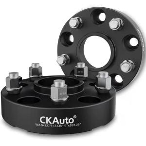 imageCKAuto 2 Pack 5x5 Hub Centric Wheel Spacers 125quot 5x127mm Wheel Spacers 715mm Center Bore with 12quot Studs125 Thick  2 pack