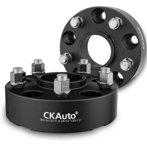 imageCKAuto 2 Pack 5x5 Hub Centric Wheel Spacers 125quot 5x127mm Wheel Spacers 715mm Center Bore with 12quot Studs150 Thick  2 pack