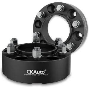 imageCKAuto 2 Pack 6x55 Hub Centric Wheel Spacers 150quot 6x1397mm Wheel Spacers 1061mm Center Bore with M12x15 Studs200 Thick  2 pack