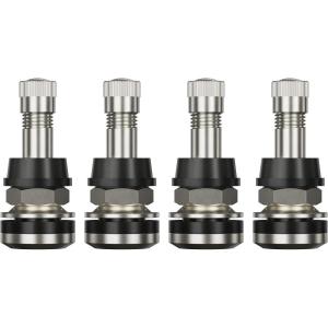 imageCKAuto 4 Pieces TR416 Metal Valve Stems Outer Mount Fits 453quot ampamp 625quot Rim Holes Long 1 12quot Silver4pcs