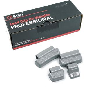 imageCKAuto MCSeries Coated 025oz 05oz 075oz 10oz Lead Clip on Wheel Weight Assortments 25Pcs Style Total 100PcsBox
