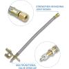 imageCKAuto 4 pcs 12quot300mm Metal Valve Stem Extenders Universal Valve Stem Extensions Made of EPDM Rubber fit for Heavy Vehicles Silver4 Pack 12 300 mm