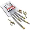 imageCKAuto 4 pcs 12quot300mm Metal Valve Stem Extenders Universal Valve Stem Extensions Made of EPDM Rubber fit for Heavy Vehicles Silver4 Pack 12 300 mm