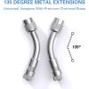 imageCKAuto 4 pcs 12quot300mm Metal Valve Stem Extenders Universal Valve Stem Extensions Made of EPDM Rubber fit for Heavy Vehicles Silver6 Pack Angled