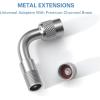 imageCKAuto 4 pcs 12quot300mm Metal Valve Stem Extenders Universal Valve Stem Extensions Made of EPDM Rubber fit for Heavy Vehicles Silver6 Pack Angled