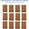 imageCKAuto 60pcs 4quot Brown Tire Repair Strings Automotive Tool Tire Repair Plugs for Tubeless OffRoad Tires Car Bike ATV UTV Wheelbarrow MowerBrown