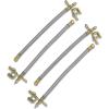 imageCKAuto 4 pcs 12quot300mm Metal Valve Stem Extenders Universal Valve Stem Extensions Made of EPDM Rubber fit for Heavy Vehicles Silver4 Pack 12 300 mm