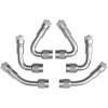 imageCKAuto 4 pcs 12quot300mm Metal Valve Stem Extenders Universal Valve Stem Extensions Made of EPDM Rubber fit for Heavy Vehicles Silver6 Pack Angled