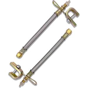 imageCKAuto 4 pcs 12quot300mm Metal Valve Stem Extenders Universal Valve Stem Extensions Made of EPDM Rubber fit for Heavy Vehicles Silver2 Pack 7 180 mm