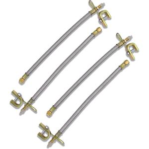 imageCKAuto 4 pcs 12quot300mm Metal Valve Stem Extenders Universal Valve Stem Extensions Made of EPDM Rubber fit for Heavy Vehicles Silver4 Pack 12 300 mm