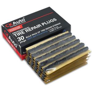 imageCKAuto 60pcs 4quot Brown Tire Repair Strings Automotive Tool Tire Repair Plugs for Tubeless OffRoad Tires Car Bike ATV UTV Wheelbarrow MowerBlack