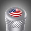imageCKAuto American Flag Valve Stem Caps Aluminum USA Tire Valve Caps Universal Dust Proof Stem Covers for Cars Trucks Bikes Motorcycles Bicycles Corrosion Resistant 4 PackRedSilverUSA