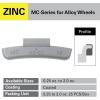 imageCKAuto MC Style Zinc Coated 025oz 05oz 075oz 10oz Clip on Wheel Weights Assortments 25PcsStyle Total 100PcsBoxold gray
