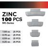 imageCKAuto MC Style Zinc Coated 025oz 05oz 075oz 10oz Clip on Wheel Weights Assortments 25PcsStyle Total 100PcsBoxold gray