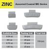 imageCKAuto MC Style Zinc Coated 025oz 05oz 075oz 10oz Clip on Wheel Weights Assortments 25PcsStyle Total 100PcsBoxold gray