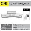 imageCKAuto MC Style Zinc Coated 025oz 05oz 075oz 10oz Clip on Wheel Weights Assortments 25PcsStyle Total 100PcsBoxupgraded gray