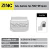 imageCKAuto MC Style Zinc Coated 025oz 05oz 075oz 10oz Clip on Wheel Weights Assortments 25PcsStyle Total 100PcsBoxupgraded gray