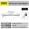 imageCKAuto MC Style Zinc Coated 025oz 05oz 075oz 10oz Clip on Wheel Weights Assortments 25PcsStyle Total 100PcsBoxupgraded gray