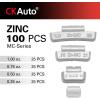 imageCKAuto MC Style Zinc Coated 025oz 05oz 075oz 10oz Clip on Wheel Weights Assortments 25PcsStyle Total 100PcsBoxupgraded gray