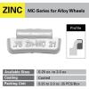 imageCKAuto MC Style Zinc Coated 025oz 05oz 075oz 10oz Clip on Wheel Weights Assortments 25PcsStyle Total 100PcsBoxupgraded gray