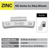 imageCKAuto MC Style Zinc Coated 025oz 05oz 075oz 10oz Clip on Wheel Weights Assortments 25PcsStyle Total 100PcsBoxupgraded gray