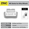 imageCKAuto MC Style Zinc Coated 025oz 05oz 075oz 10oz Clip on Wheel Weights Assortments 25PcsStyle Total 100PcsBoxupgraded gray