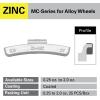 imageCKAuto MC Style Zinc Coated 025oz 05oz 075oz 10oz Clip on Wheel Weights Assortments 25PcsStyle Total 100PcsBoxupgraded gray