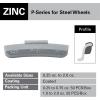 imageCKAuto P Series Zinc Clip on Wheel Weights 15oz 32oz Coated 25PcsBox Fit for Steel Wheelold gray