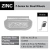 imageCKAuto P Series Zinc Clip on Wheel Weights 15oz 32oz Coated 25PcsBox Fit for Steel Wheelupgraded gray