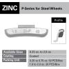 imageCKAuto P Series Zinc Clip on Wheel Weights 15oz 32oz Coated 25PcsBox Fit for Steel Wheelupgraded gray