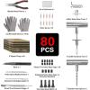 imageCKAuto Tire Plug Repair Kit Heavy Duty Car Emergency Tool Kit for Flat Tire Puncture Repair 80 Pcs Value Pack Tire Patch Kit fit for Autos Cars Motorcycles Trucks RVs etc