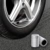 imageCKAuto Tire Valve Stem Caps Black 4 pcsPack Anodized Aluminum Tire Valve Cap Set Corrosion Resistant Universal Stem Covers for Cars Trucks Motorcycles SUVs and BikesSilver