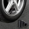 imageCKAuto Tire Valve Stem Caps Black 4 pcsPack Anodized Aluminum Tire Valve Cap Set Corrosion Resistant Universal Stem Covers for Cars Trucks Motorcycles SUVs and BikesBlack