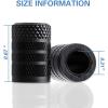 imageCKAuto Tire Valve Stem Caps Black 4 pcsPack Anodized Aluminum Tire Valve Cap Set Corrosion Resistant Universal Stem Covers for Cars Trucks Motorcycles SUVs and BikesBlack