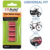 imageCKAuto Tire Valve Stem Caps Black 4 pcsPack Anodized Aluminum Tire Valve Cap Set Corrosion Resistant Universal Stem Covers for Cars Trucks Motorcycles SUVs and BikesRed